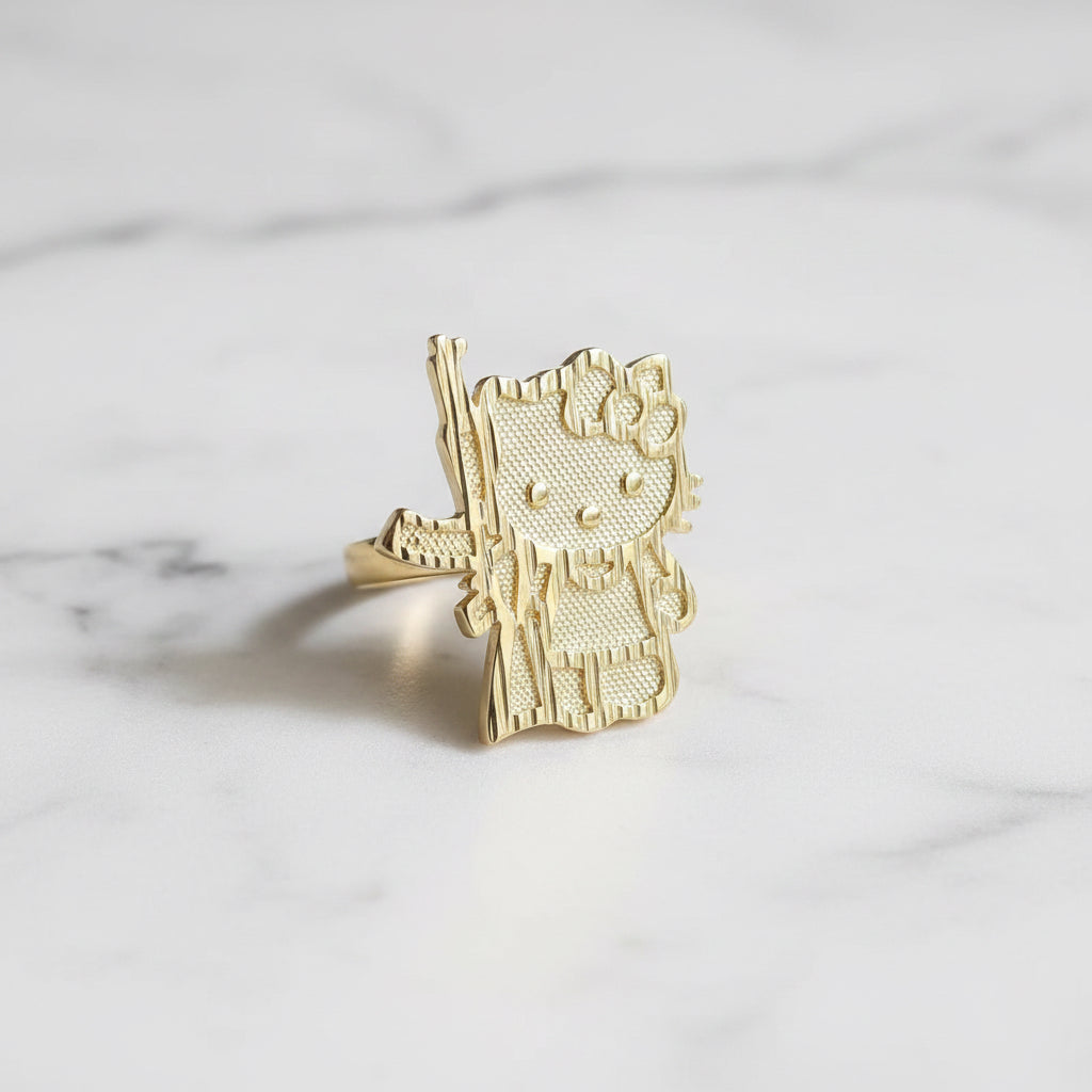 18k Gold HELLO KITTY AK RING