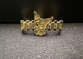 14K Gold Filled KUNUOMI Two-Finger Nugget Ring
