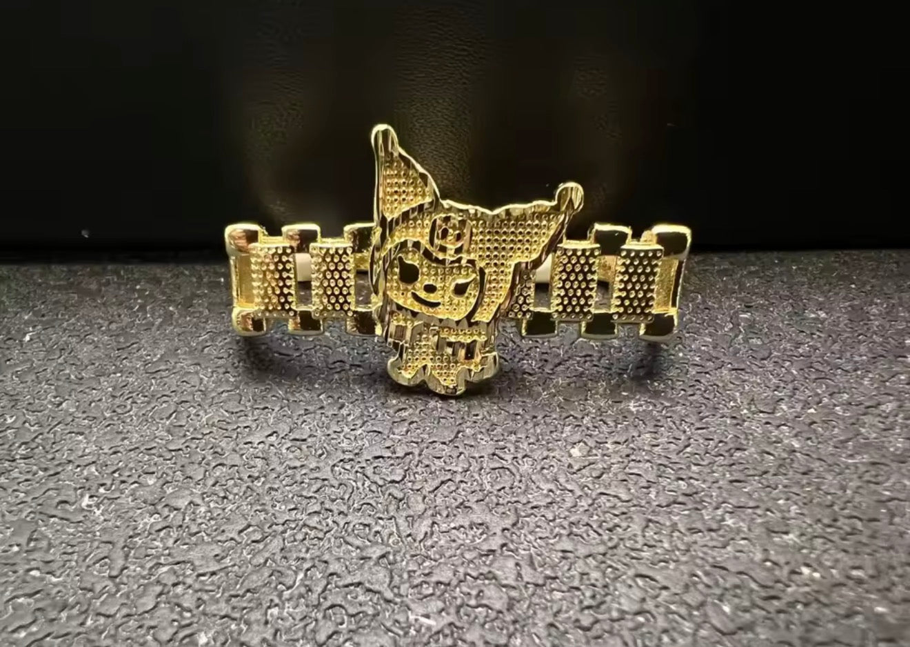 14K Gold Filled KUNUOMI Two-Finger Nugget Ring