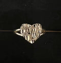 14k Gold Filled Nugget Heart Ring