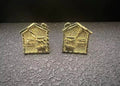 14k Gold Trap House Earrings Stud